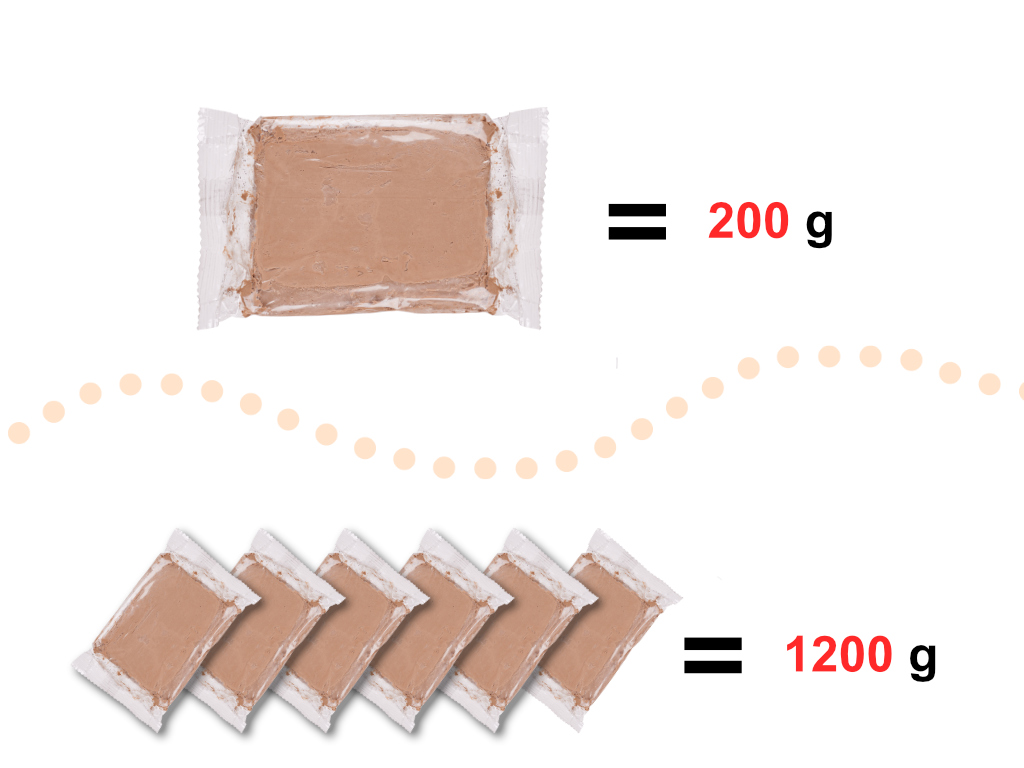 KX5629 Glina zapas do koła garncarskiego 1200g