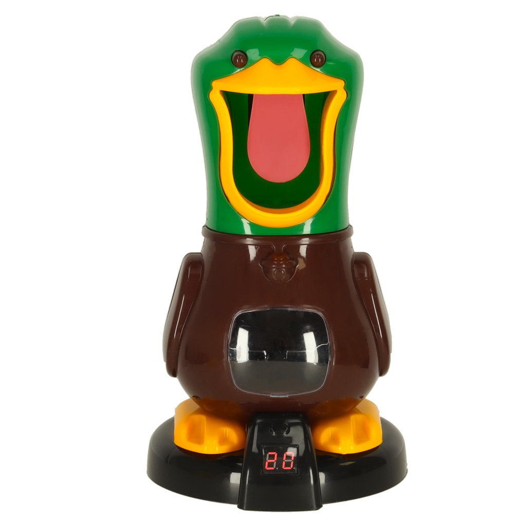 Glodna kaczka XL strzelanie do celu gra zrecznosciowa zestaw 2 pistolety kulki LED