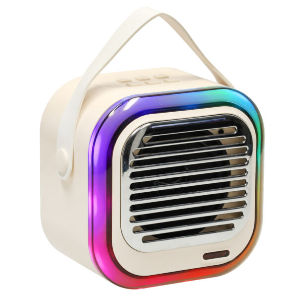 Glosnik do karaoke USB Bluetooth kremowy