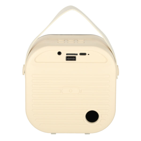 Glosnik do karaoke USB Bluetooth kremowy