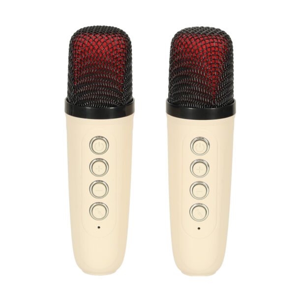 Glosnik do karaoke USB Bluetooth kremowy