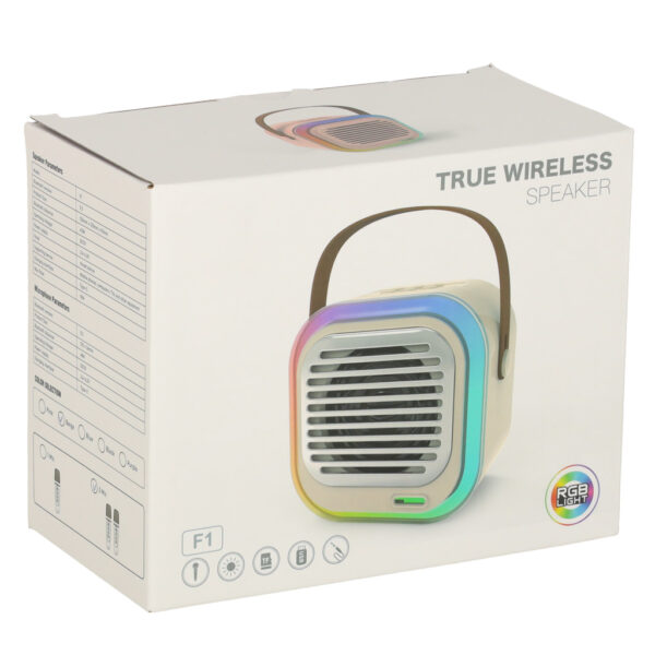 Glosnik do karaoke USB Bluetooth kremowy