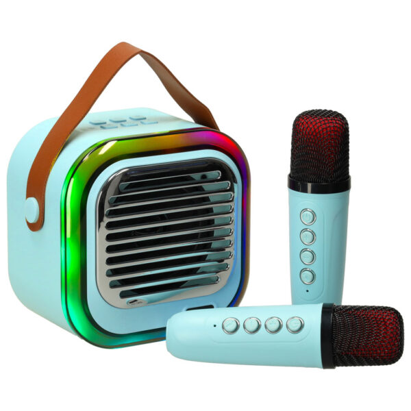 Glosnik do karaoke USB Bluetooth niebieski