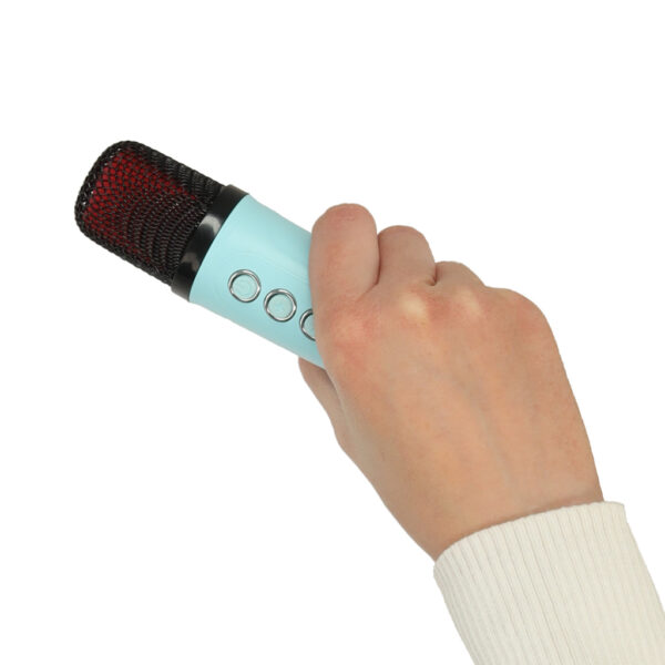 Glosnik do karaoke USB Bluetooth niebieski