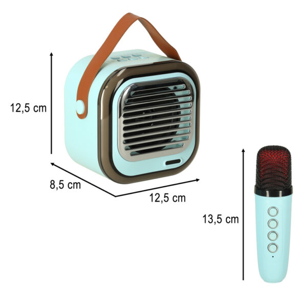 Glosnik do karaoke USB Bluetooth niebieski
