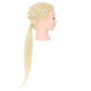 Glowa fryzjerska treningowa naturalne wlosy blond