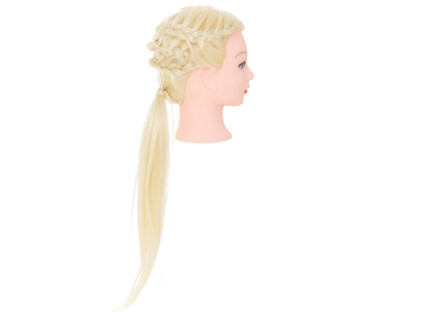 Glowa fryzjerska treningowa naturalne wlosy blond Glowa fryzjerska treningowa naturalne wlosy blond
