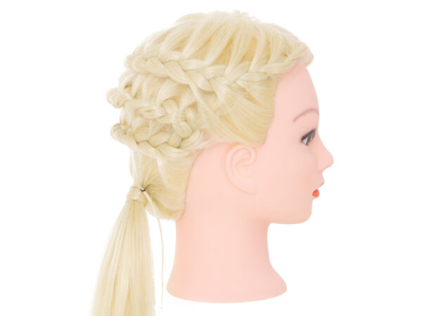 Glowa fryzjerska treningowa naturalne wlosy blond