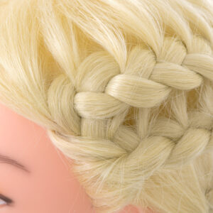 Glowa fryzjerska treningowa naturalne wlosy blond