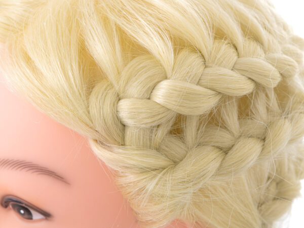 Glowa fryzjerska treningowa naturalne wlosy blond