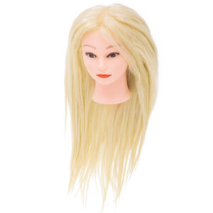 Glowa fryzjerska treningowa naturalne wlosy blond