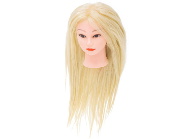Glowa fryzjerska treningowa naturalne wlosy blond