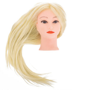 Glowa fryzjerska treningowa naturalne wlosy blond