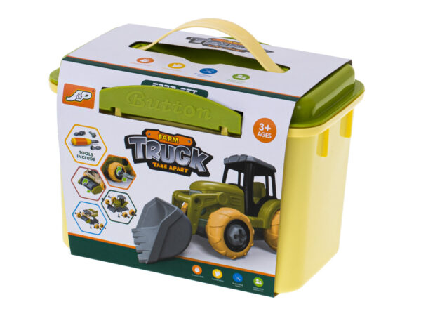 Gospodarstwo rolne farma taktor i siewnik do skrecenia