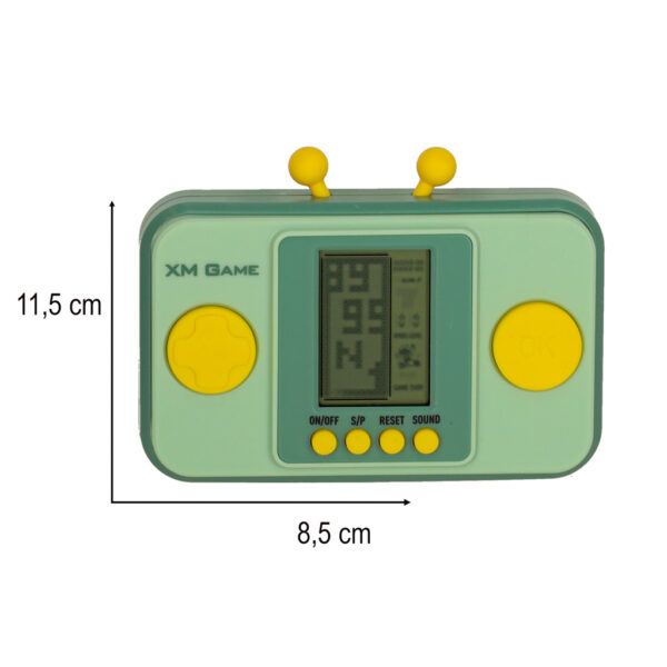 Gra elektroniczna zrecznosciowa konsola przenosna zielony