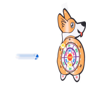 Gra na rzepy dart bezpieczne rzutki tarcza corgi