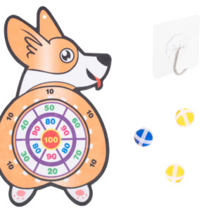 Gra na rzepy dart bezpieczne rzutki tarcza corgi