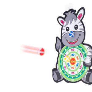 Gra na rzepy dart bezpieczne rzutki tarcza zebra