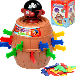 Gra zrecznosciowa Szalony Pirat w beczce Ukuj pirata 9 x 9 x 12 5 cm