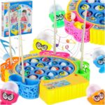 Gra zrecznosciowa rodzinna rybki lowienie 15 rybek 4 wedki