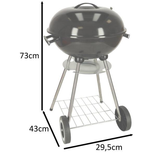 Grill ogrodowy weglowy na brykiet zamykany z pokrywa wentylacja i polka Grill ogrodowy weglowy na brykiet zamykany z pokrywa wentylacja i polka
