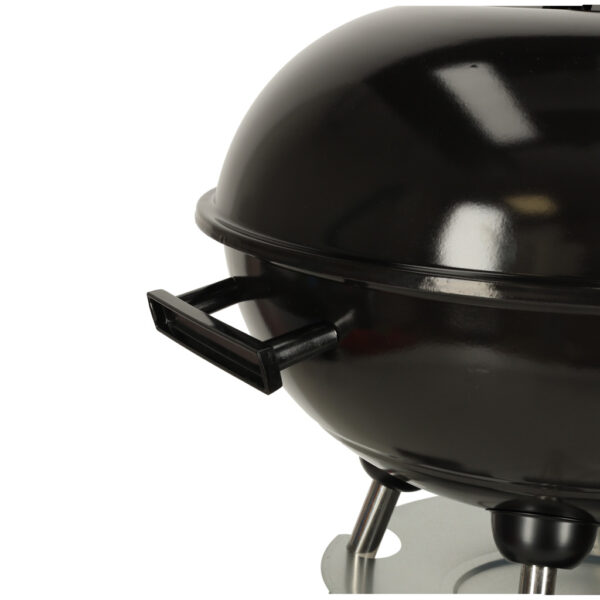 Grill ogrodowy weglowy na brykiet zamykany z pokrywa wentylacja i polka