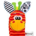 Grzechotka zabawka skarpetki na nozki stopy 2szt