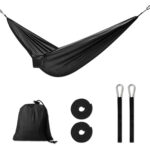 Hamak biwakowy turystyczny podrozny 260cm czarny 120kg