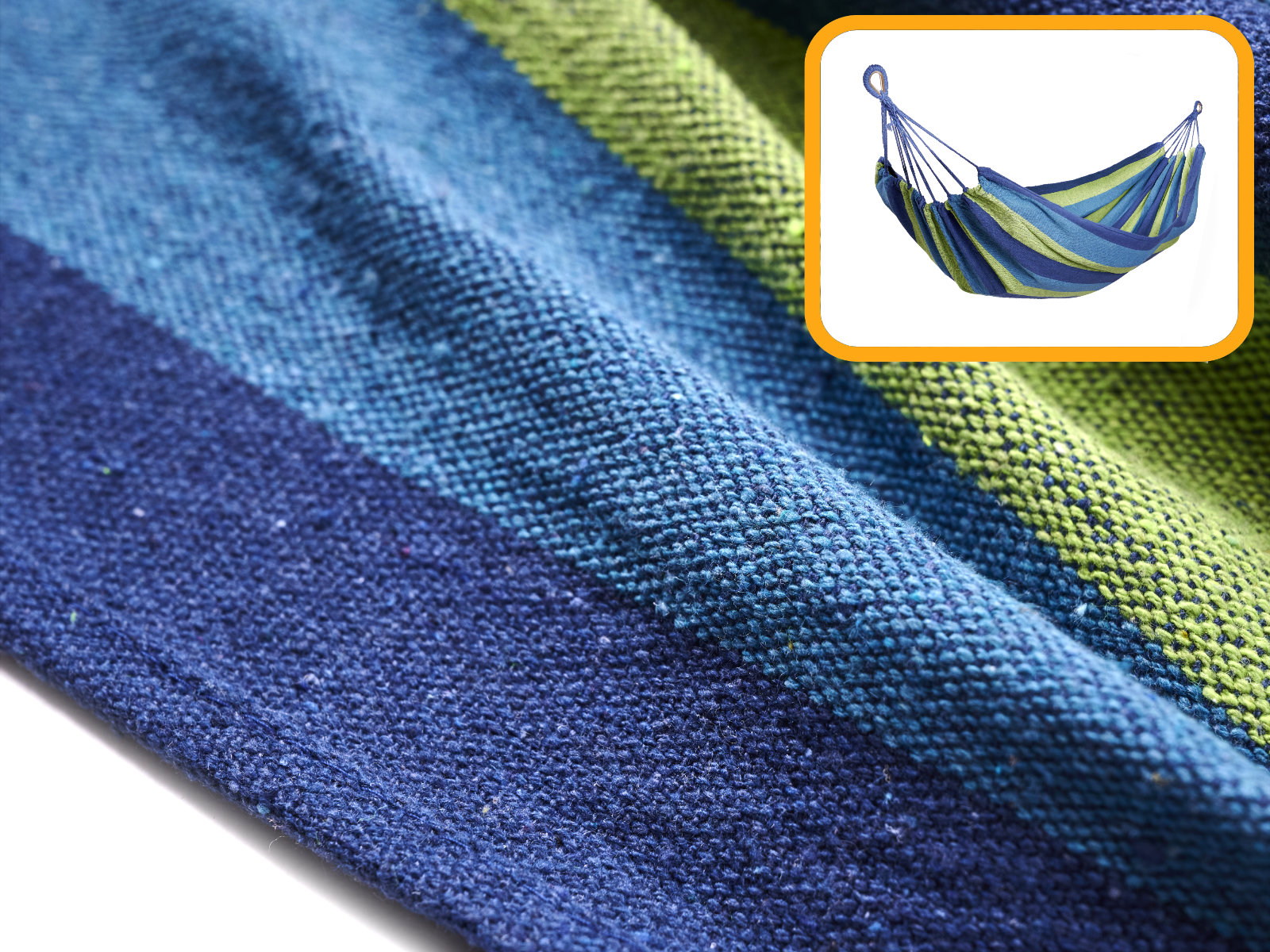 KX5974 Hamak jednoosobowy 200x100 z drążkiem wzmocniony + zest