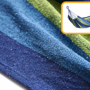 KX5974 Hamak jednoosobowy 200x100 z drążkiem wzmocniony + zest