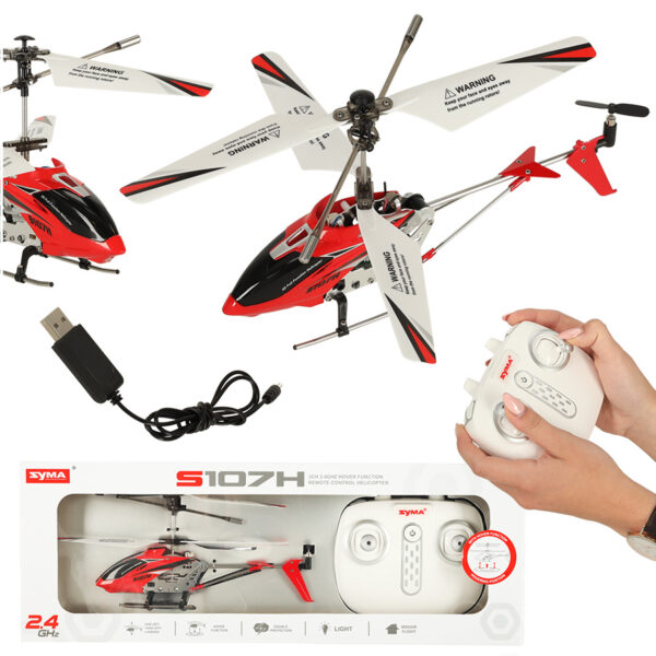 Helikopter RC SYMA S107H 2 4GHz RTF czerwony Helikopter RC SYMA S107H 2 4GHz RTF czerwony