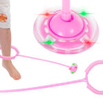 Hula hop na noge skakanka pilka swiecaca LED rozowa
