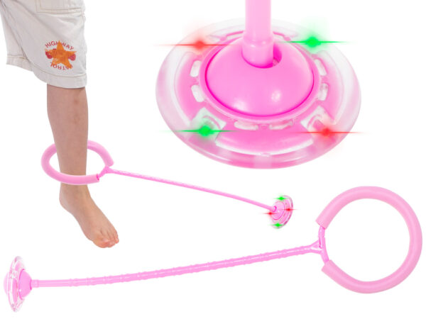 Hula hop na noge skakanka pilka swiecaca LED rozowa Hula hop na noge skakanka pilka swiecaca LED rozowa