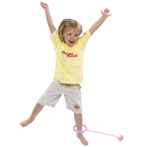 Hula hop na noge skakanka pilka swiecaca LED rozowa