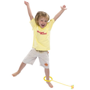 Hula hop na noge skakanka pilka swiecaca LED zolta
