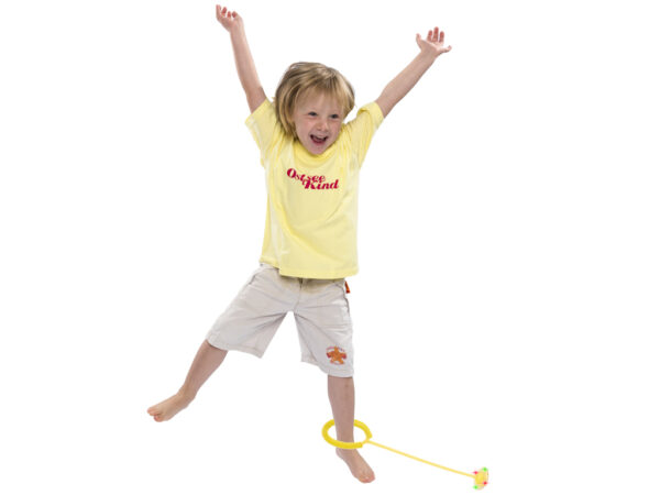 Hula hop na noge skakanka pilka swiecaca LED zolta