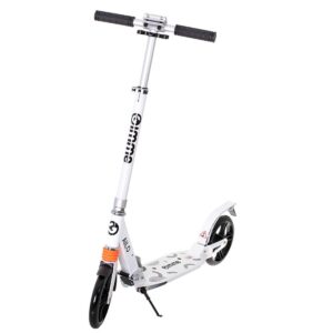 Hulajnoga miejska skladana AILO kola 200mm amortyzator przod tyl biala GIMME