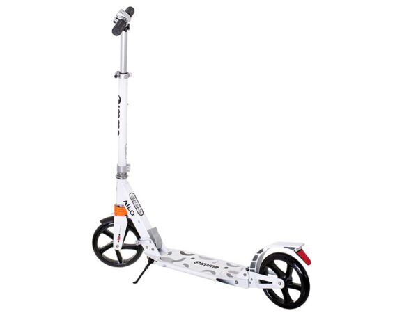 Hulajnoga miejska skladana AILO kola 200mm amortyzator przod tyl biala GIMME