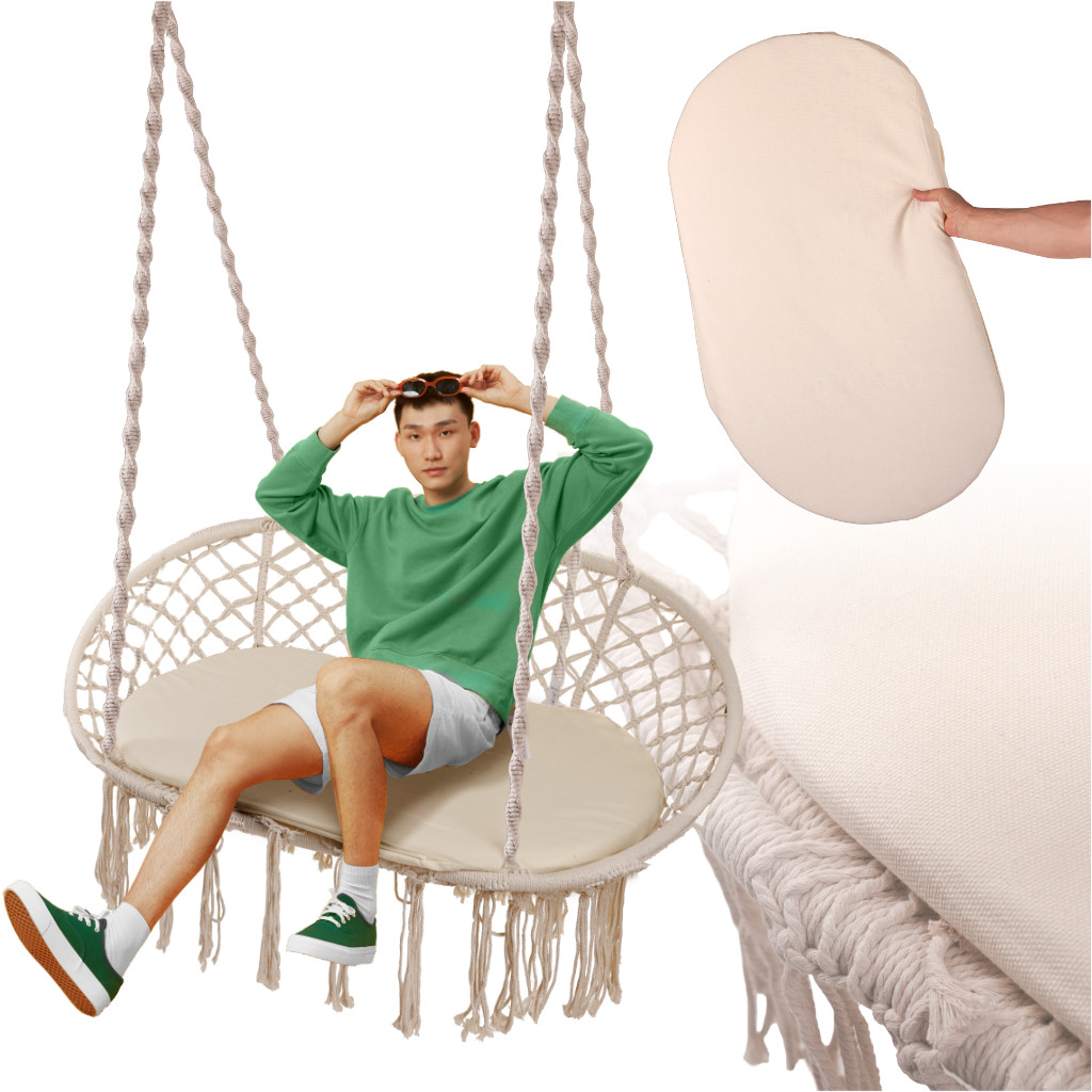 Hustawka bocianie gniazdo podwojne dwuosobowe z fredzlami bez 240kg