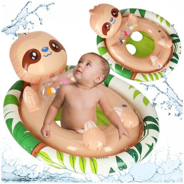 INTEX 59570 Kolko do plywania dla niemowlat kolo pontonik dla dzieci dmuchany z siedziskiem leniwiec max 23kg 3 4lata