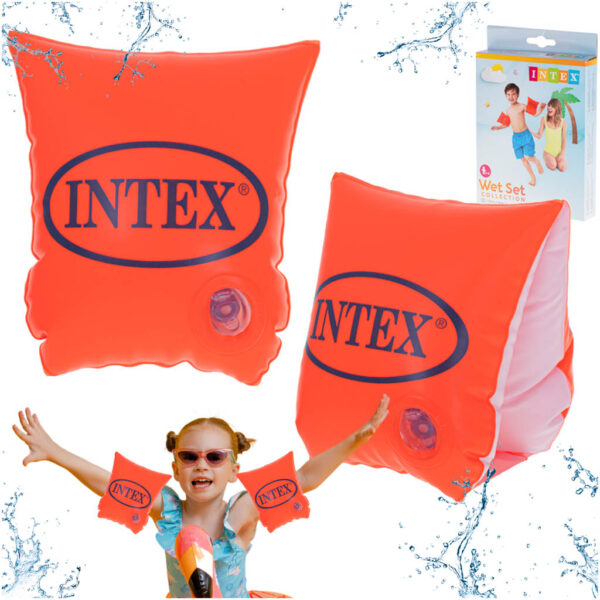 INTEX Rekawki dmuchane do plywania plywaczki pomaranczowe 2 5 lat