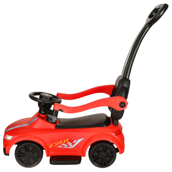 Ride Pusher 3in1 auto se zvukovým světlem červenou