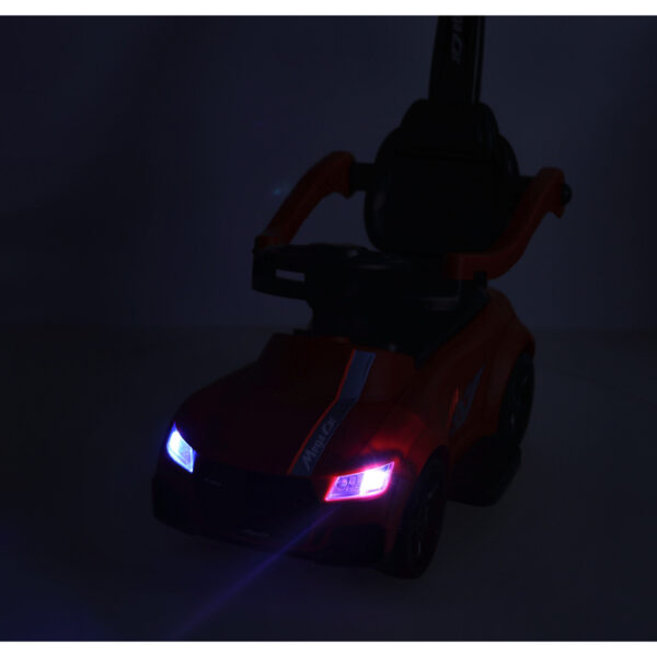 Ride Pusher 3in1 auto se zvukovým světlem červenou