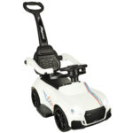 Jezdzik pchacz samochod z dzwiekiem i swiatlami bialy