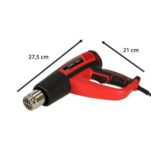 KAFUWELL Opalarka elektryczna z regulacja tempratury 0 600 st C przeplyw powietrza 300 500 l min 4 wymienne koncowki 1850W