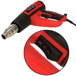 KAFUWELL Opalarka elektryczna z regulacja tempratury 0 600 st C przeplyw powietrza 300 500 l min 4 wymienne koncowki 1850W