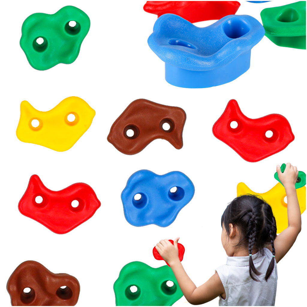 Kamienie wspinaczkowe uchwyty do wspinaczki dla dzieci kolorowe 10 szt sruby