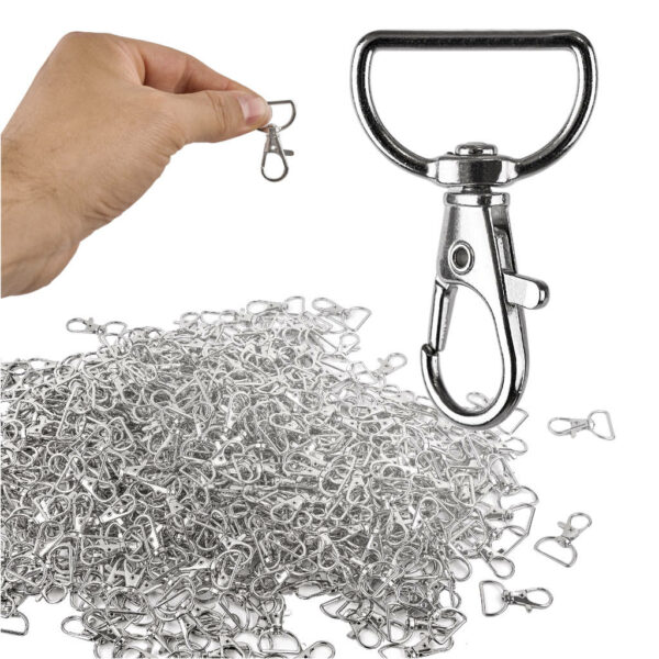 Karabinczyk metalowy rybka 500 szt