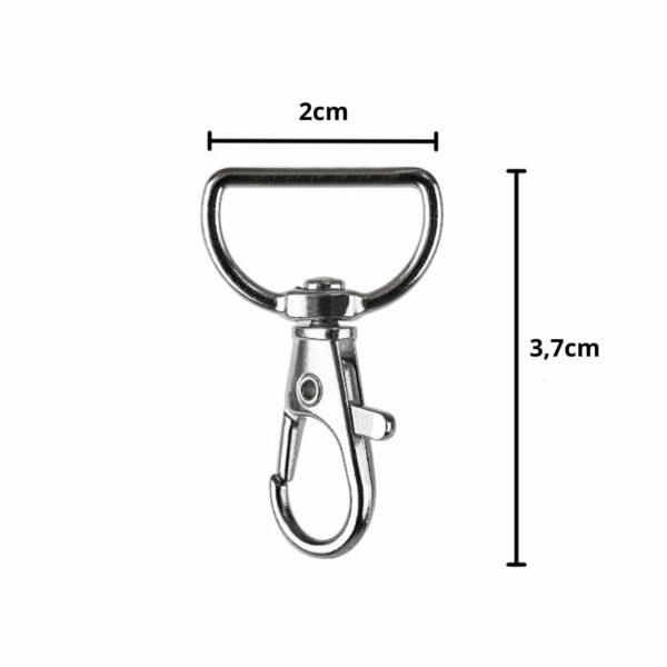 Karabinczyk metalowy rybka 500 szt