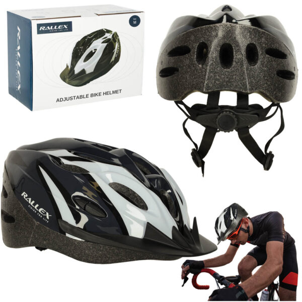 Kask rowerowy RALLEX otwory wentylacyjne regulowany damski meski uniwersalny mlodziezowy regulowany 54 58 cm Kask rowerowy RALLEX otwory wentylacyjne regulowany damski meski uniwersalny mlodziezowy regulowany 54 58 cm